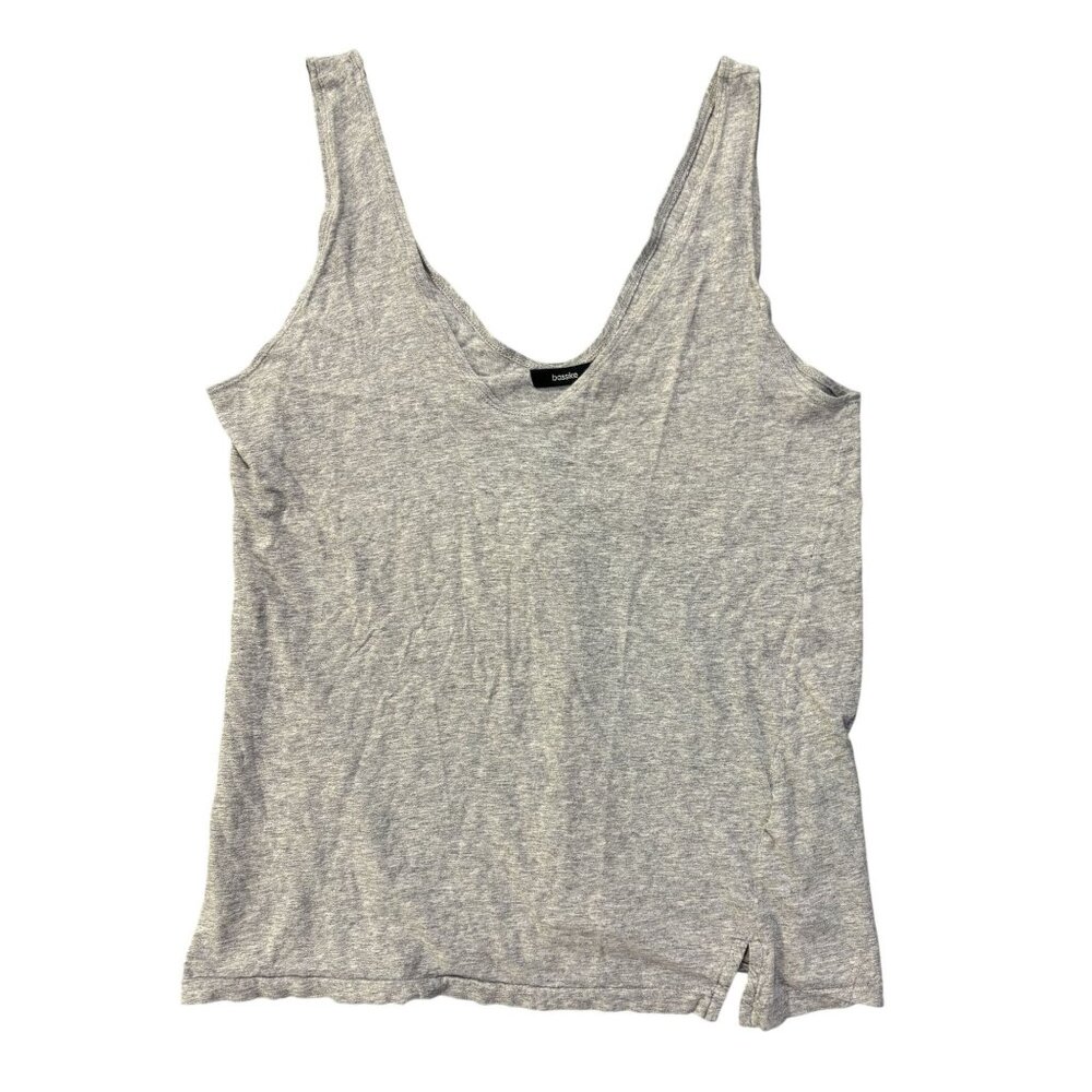 Bassike Sleek and Slouchy Tank in Grey